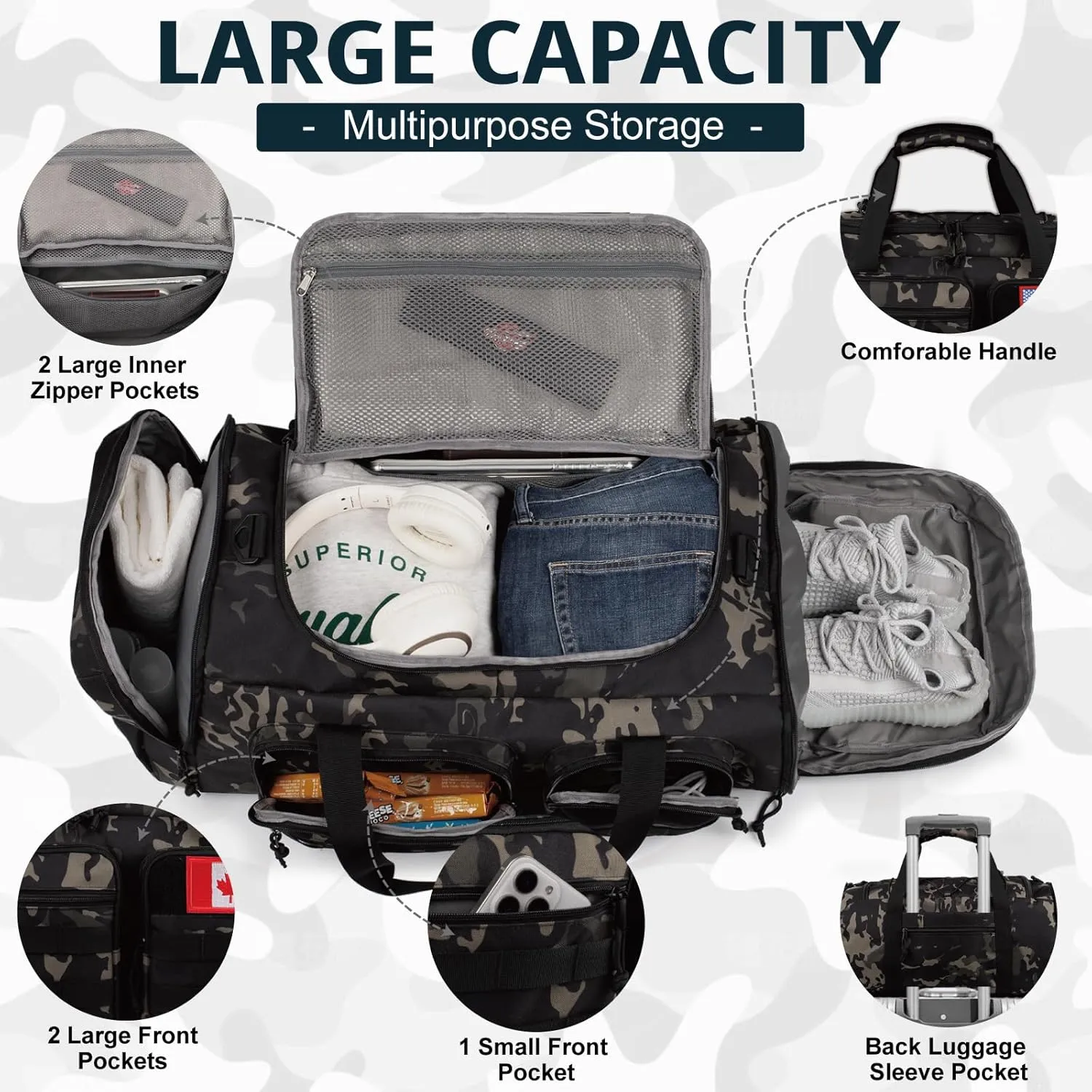 ✨ 🎒 Tactical 3-in-1 Sports & Travel Bag – 50L of Functionality 🎒 ✨