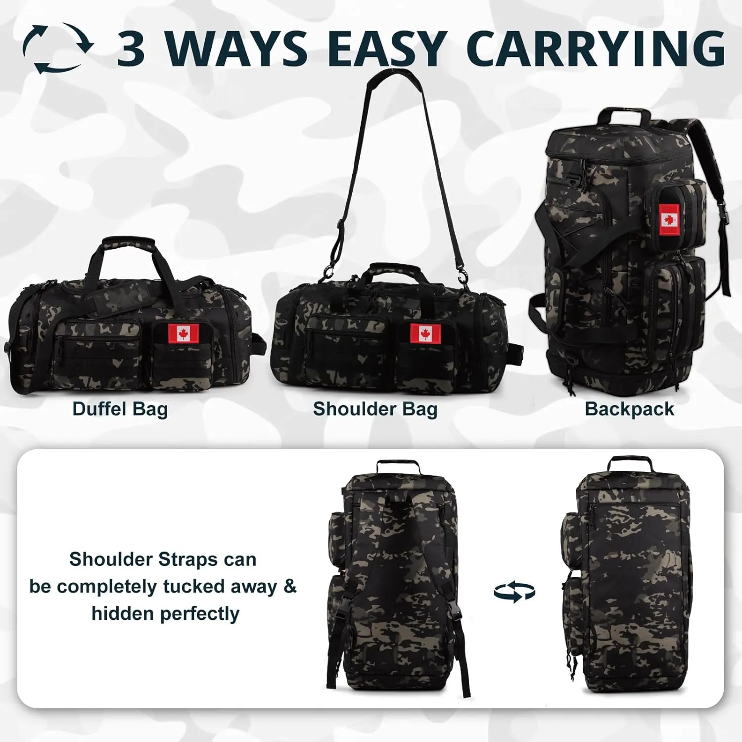 ✨ 🎒 Tactical 3-in-1 Sports & Travel Bag – 50L of Functionality 🎒 ✨