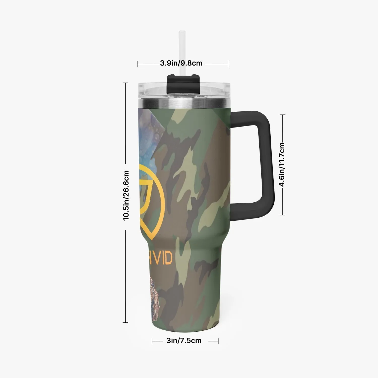 1102. Rachvid Camouflage 40oz Car Tumbler Cup