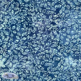 115" Batik Cotton - Violetta - Delft  [ 28" CUT ONLY ]