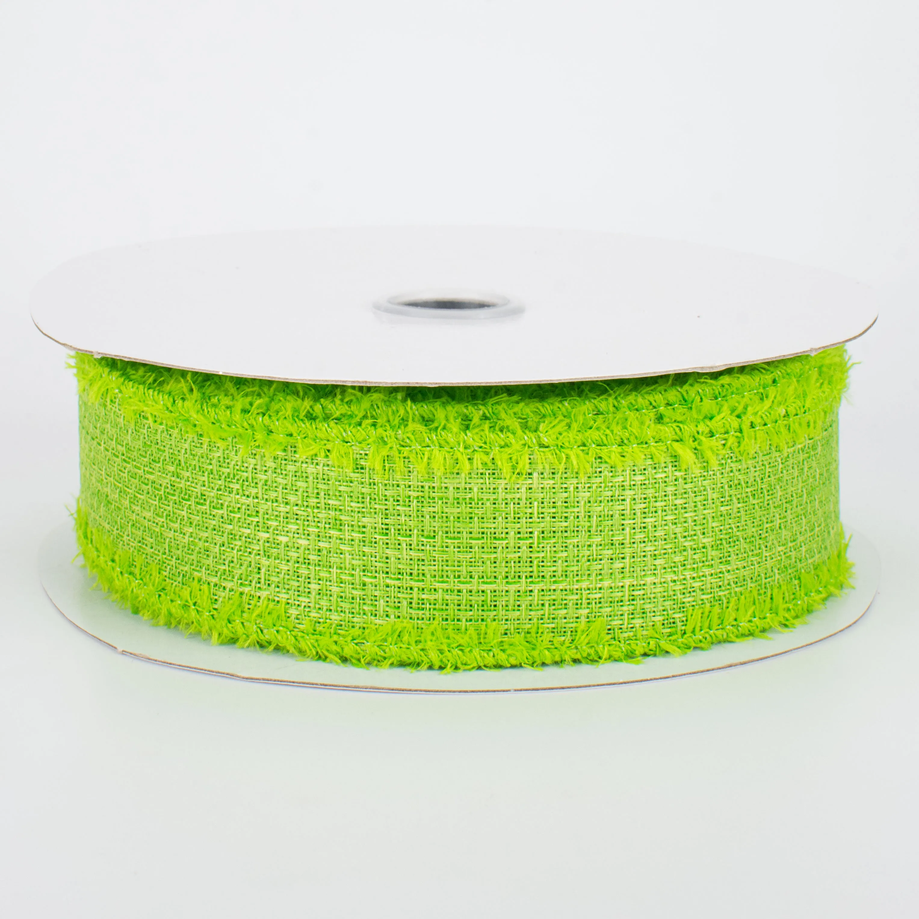 1.5" Chenille Edge Ribbon: Fresh Green (10 Yards)