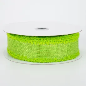 1.5" Chenille Edge Ribbon: Fresh Green (10 Yards)