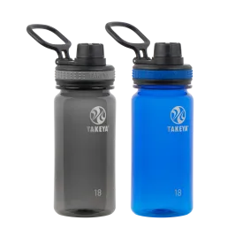 18 oz Tritan Water Bottle with Spout Lid Two Pack