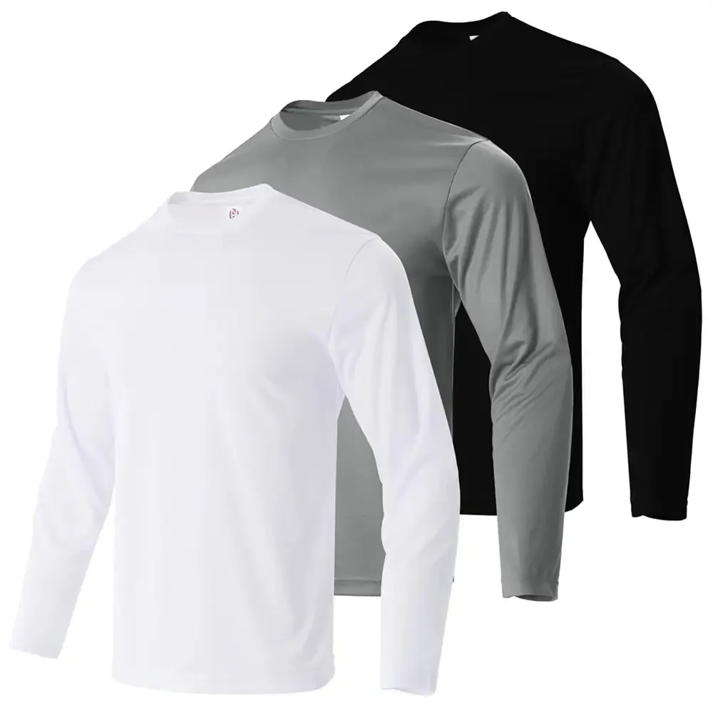 3pcs Men's Long Sleeve Sports Tees