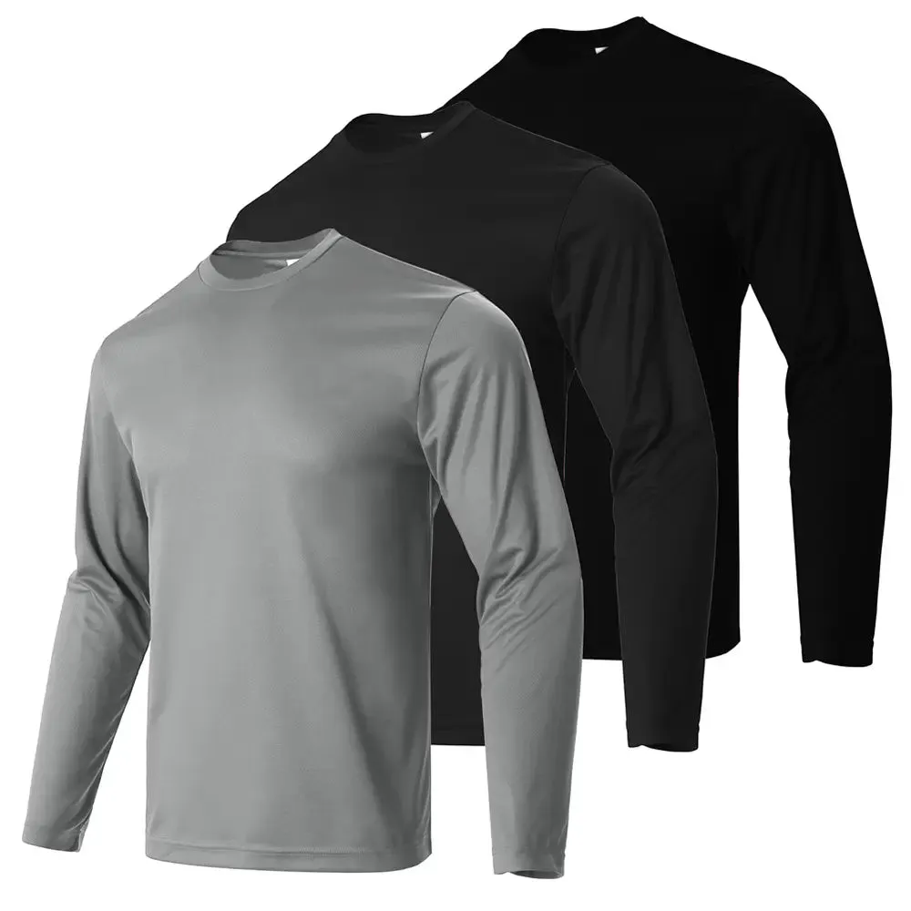 3pcs Men's Long Sleeve Sports Tees