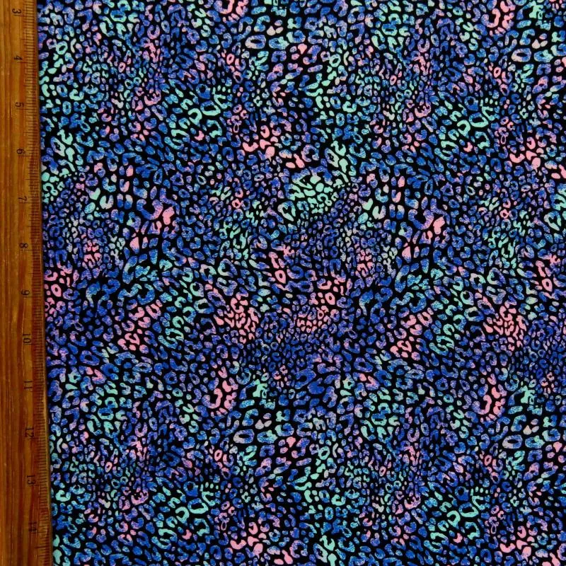 Air Brush Leopard Nylon Spandex Swimsuit Fabric - 19" Remnant