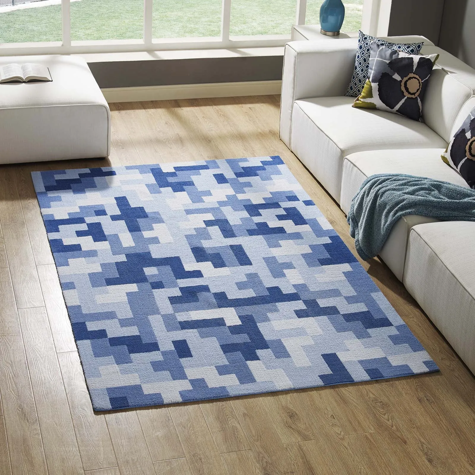 Andela Interlocking Block Mosaic Area Rug by Modway