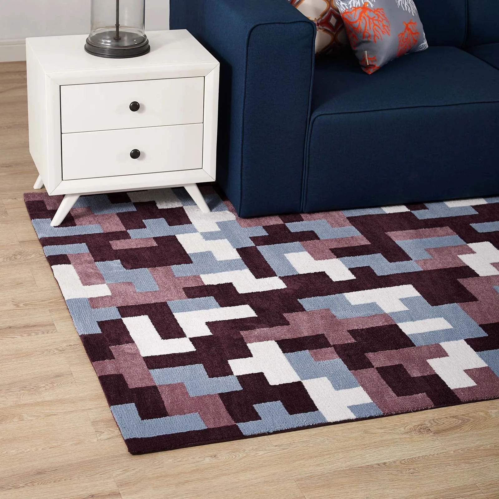 Andela Interlocking Block Mosaic Area Rug by Modway