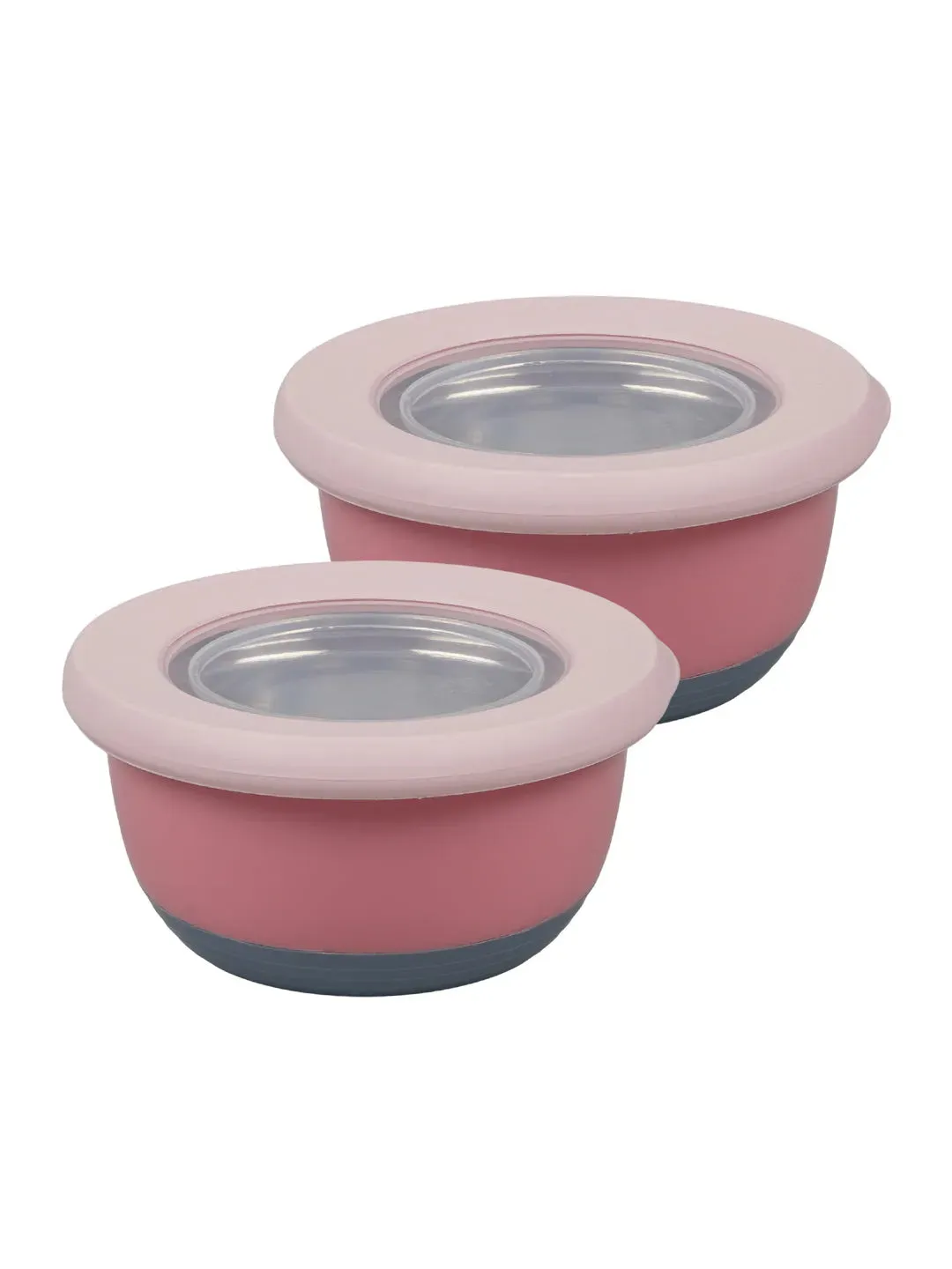 Andres Steel Bowl Lunch With Airtight Lid | 400ml | Set of 2