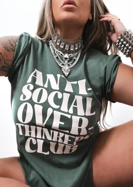 ANTISOCIAL OVERTHINKERS CLUB SIDE SLIT TEE