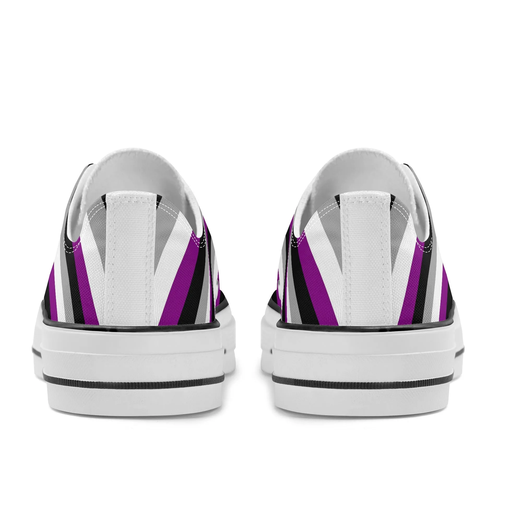 Asexual Pride Collection - Mens Classic Low Top Canvas Shoes for the LGBTQIA  community