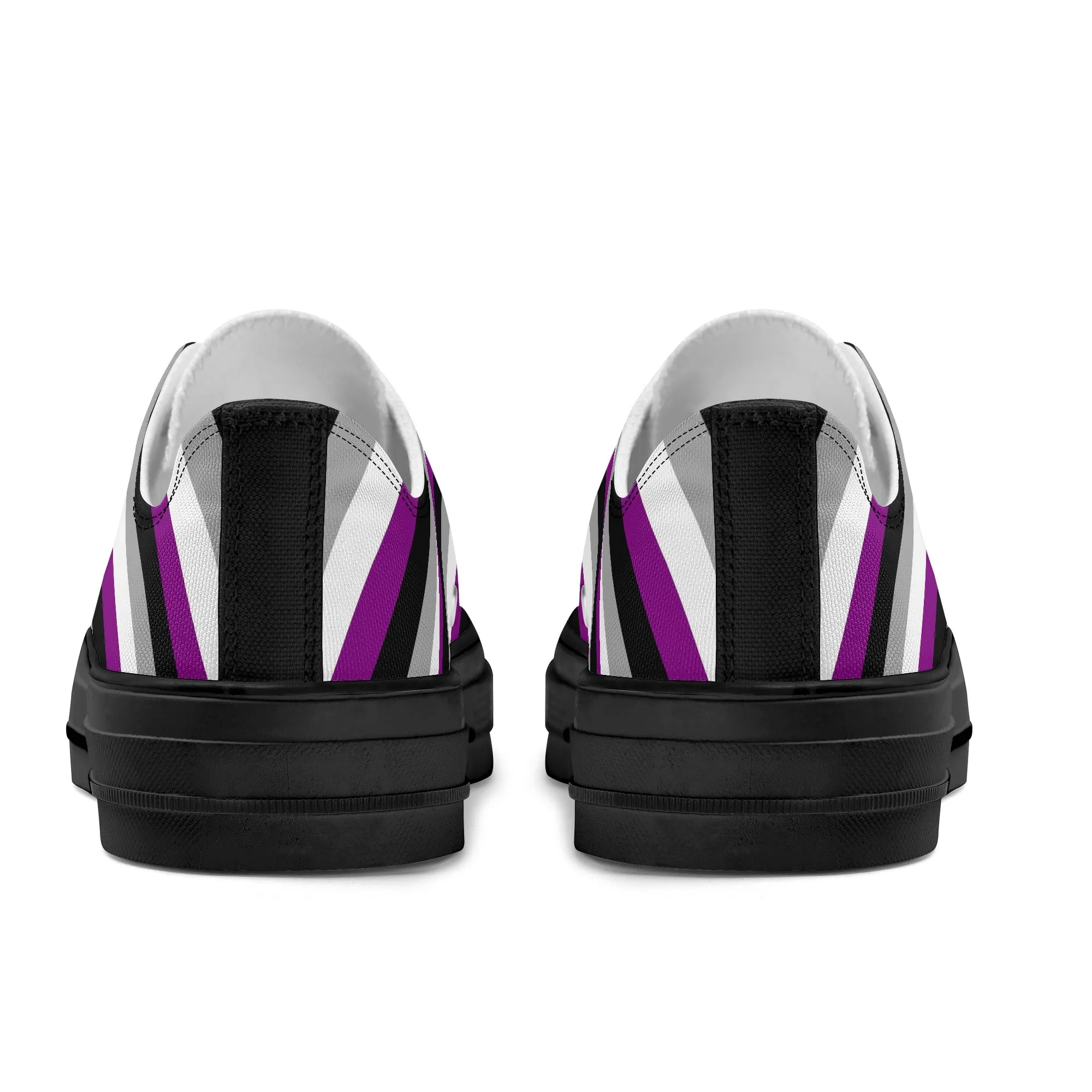 Asexual Pride Collection - Mens Classic Low Top Canvas Shoes for the LGBTQIA  community