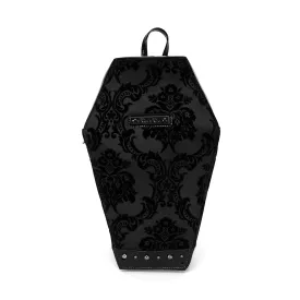 Black Damask Coffin Backpack