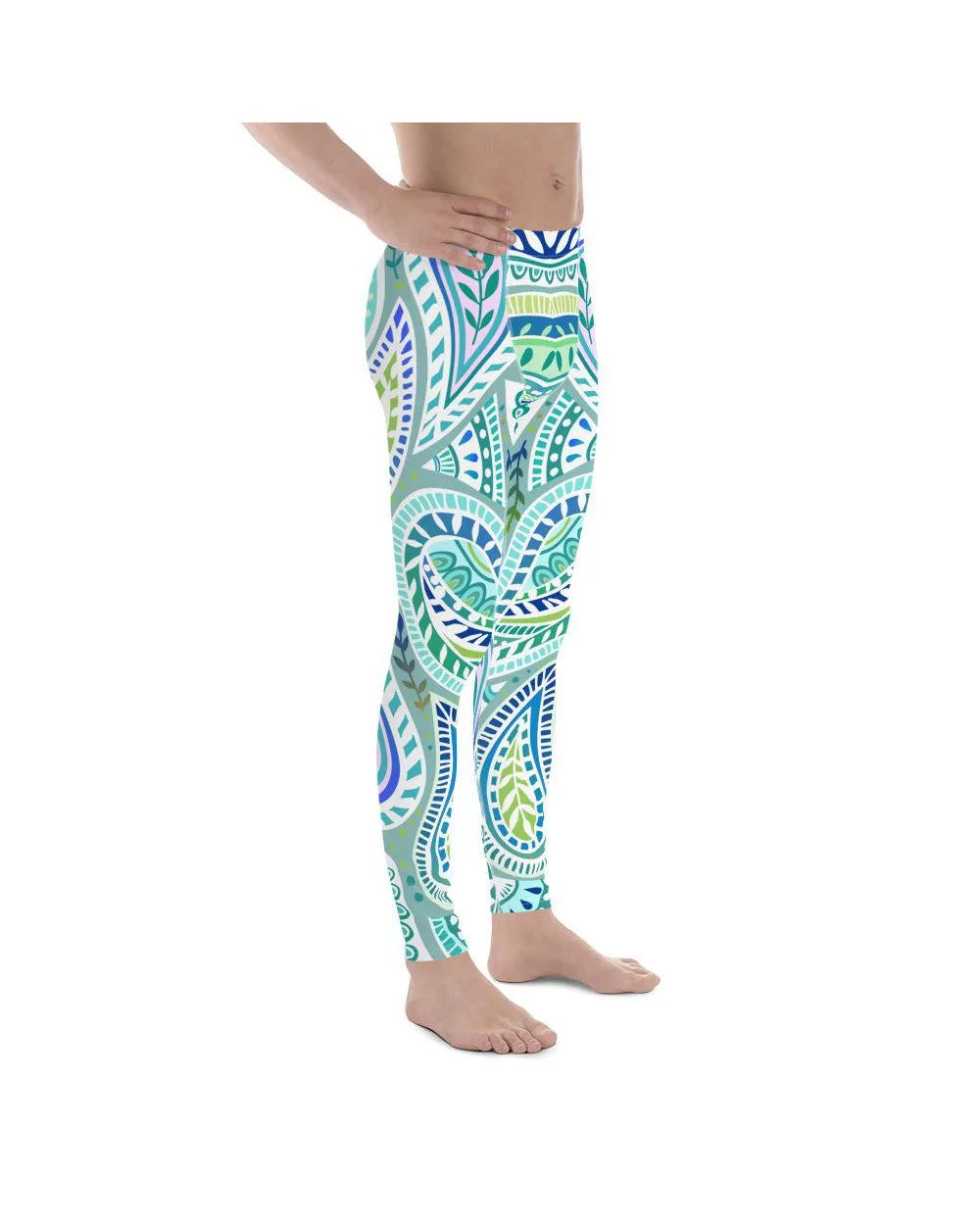 Blue and Green Paisley Meggings