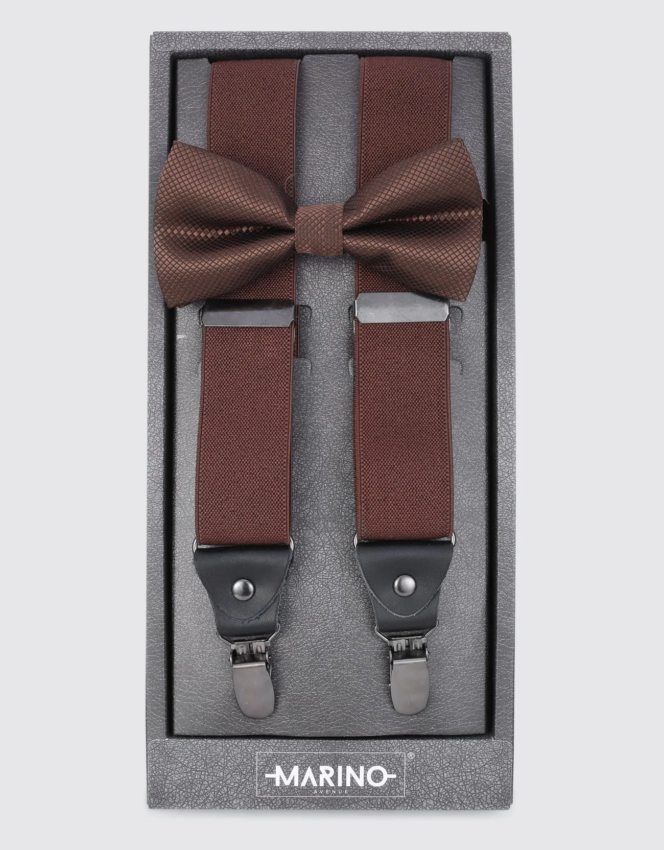 Canvas Twill Suspender Bow Tie