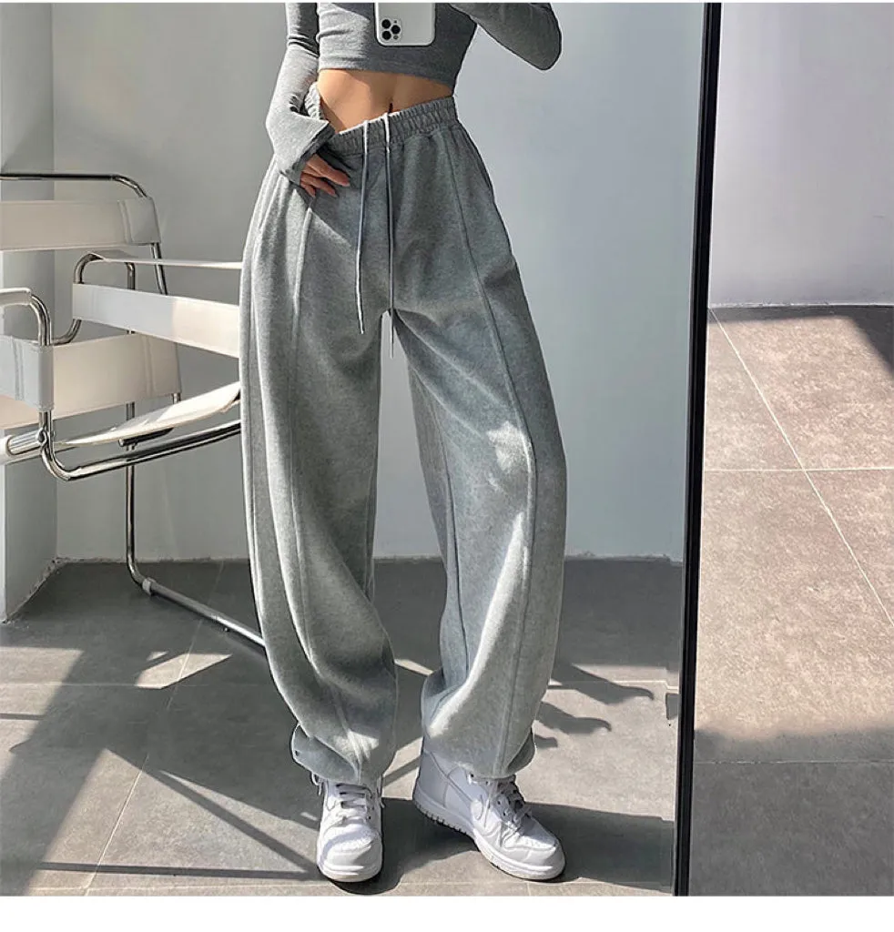 Cheyenne Solid Straight Leg High Waisted Sweatpants