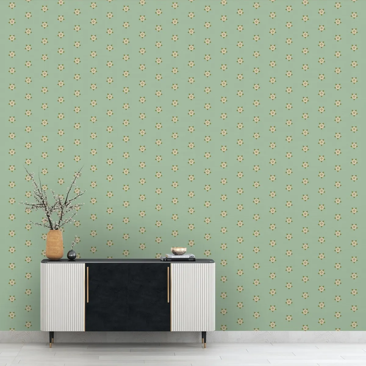 Classy Pista Green Colors Wallpaper for Rooms