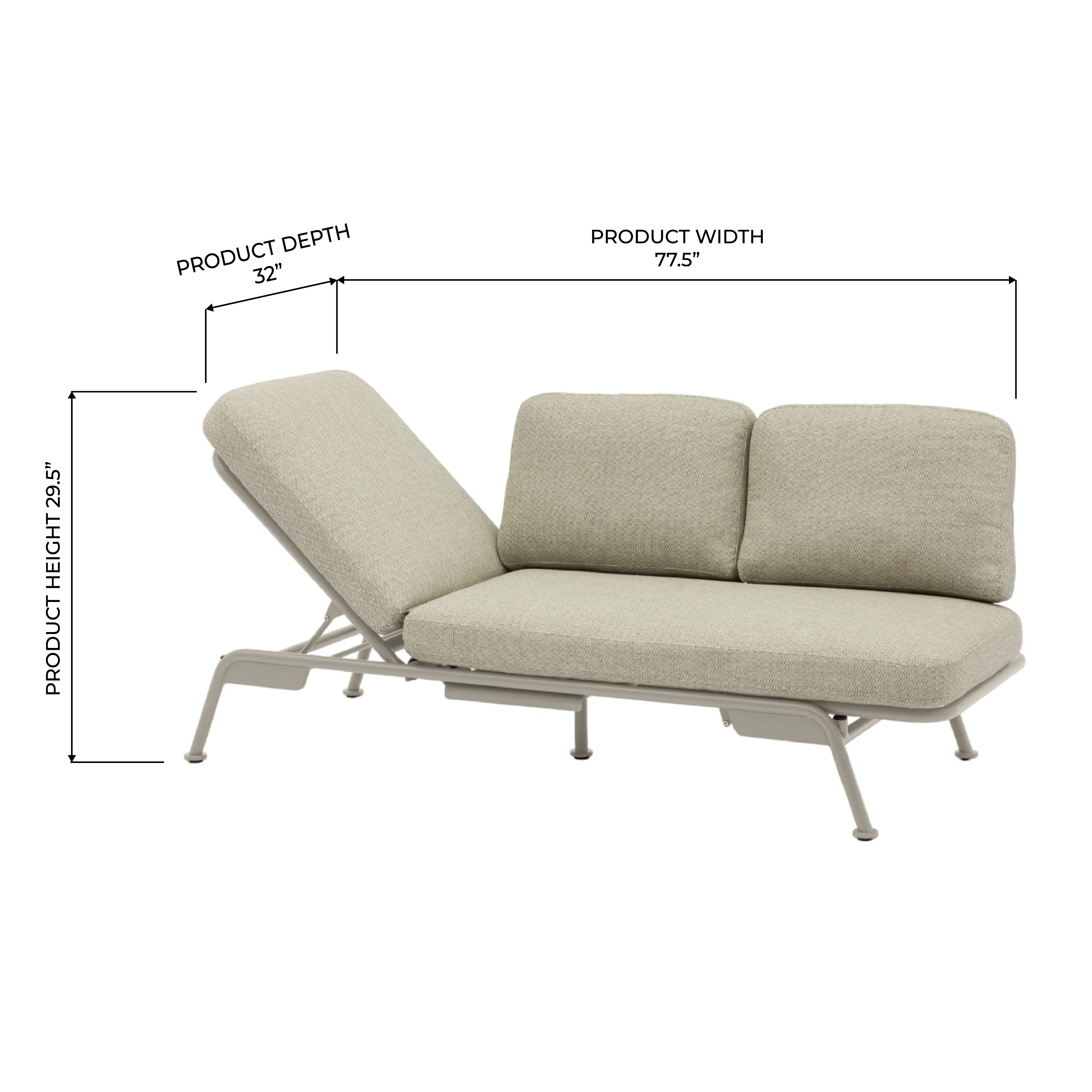 Davenport Sand Reclining Sofa