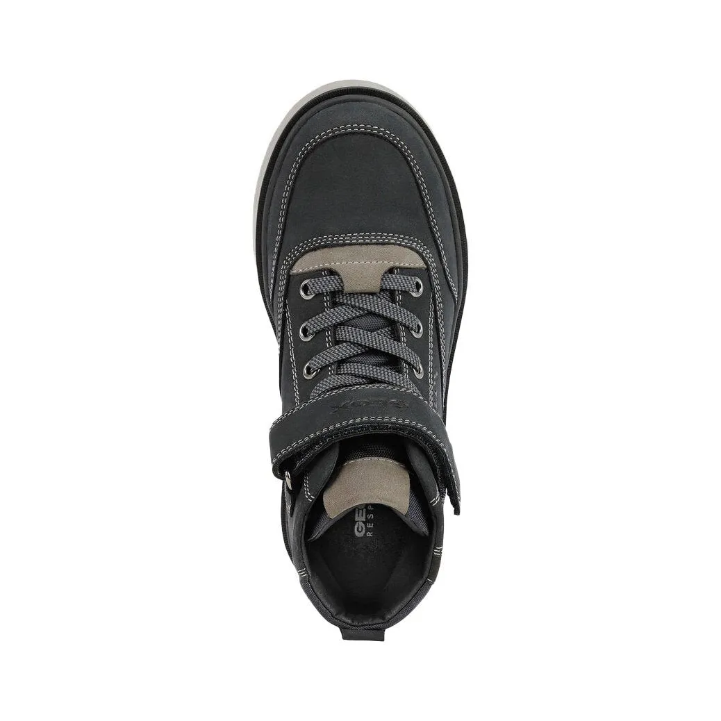 Geox Boy's (Sizes 32-35) Riddock Navy/Black Nubuck Waterproof