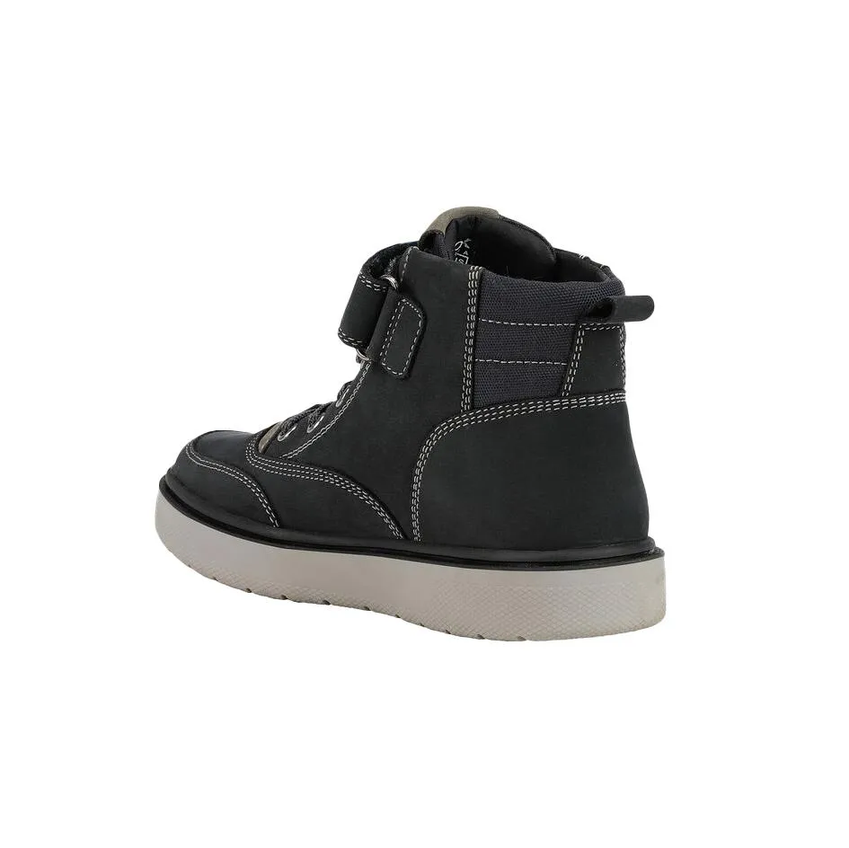 Geox Boy's (Sizes 32-35) Riddock Navy/Black Nubuck Waterproof