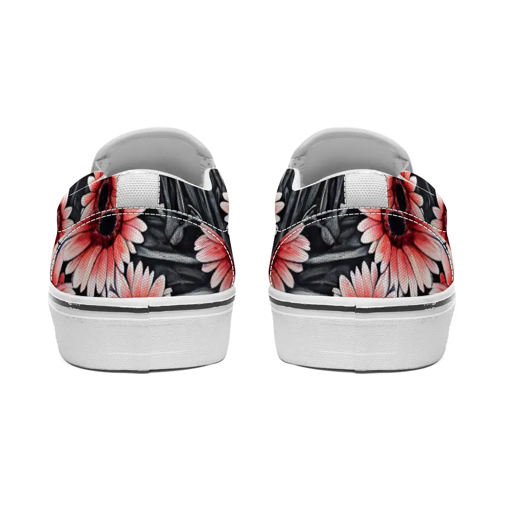 Gerbera Daisy Flowers Collection - Unisex Slip-On Canvas Sneakers