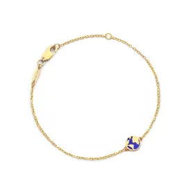 Globe Bracelet, Solid Gold