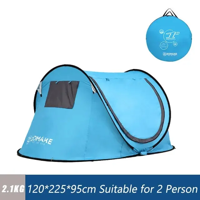 Instant Pop Up Beach Tent - Large Automatic Lightweight Camping Tent for 3 People - Waterproof and Foldable