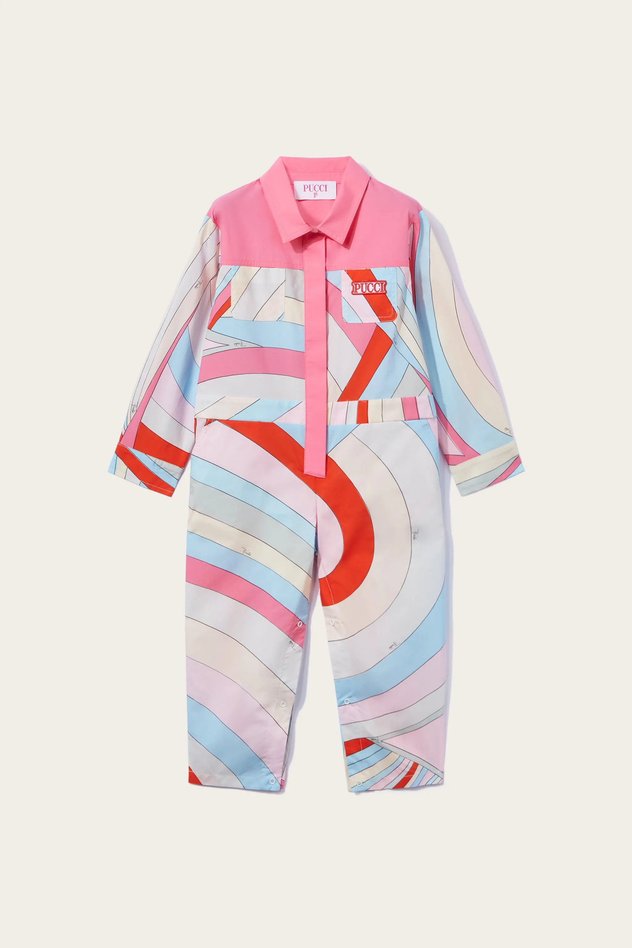 Iride-Print Cotton Jumpsuit