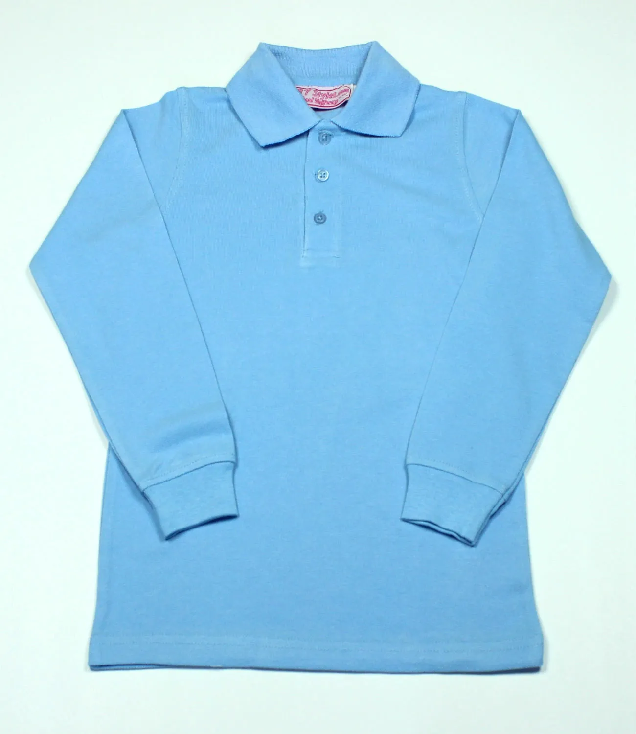 Light Blue Pique Knit Polo Shirt