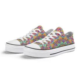 Mandala Pattern - Womens Classic Low Top Canvas Shoes for Footwear Lovers