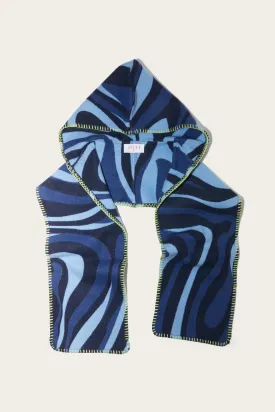 Marmo-Print Hooded Scarf