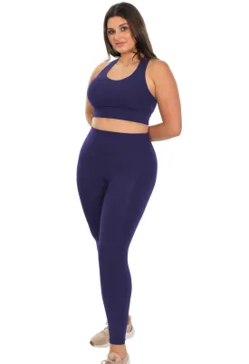 Mesh Racer Bra   High Waisted Leggings Athleisure Set