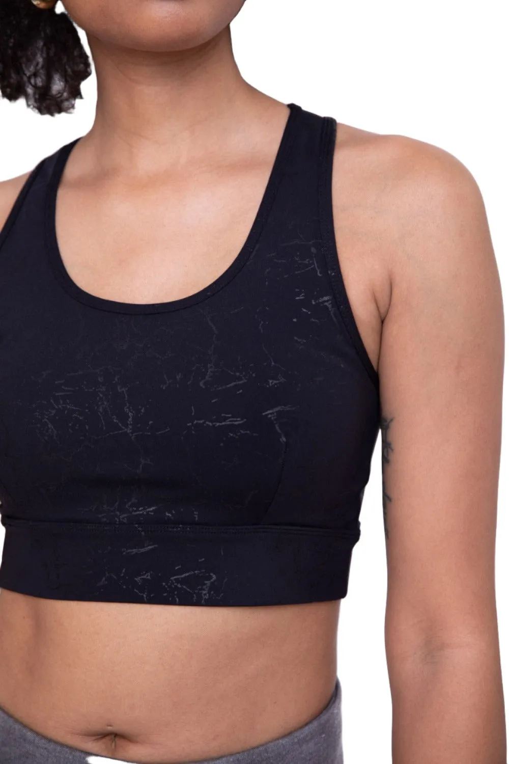 Mono B Foil Marble Sports Bra AT-A0925