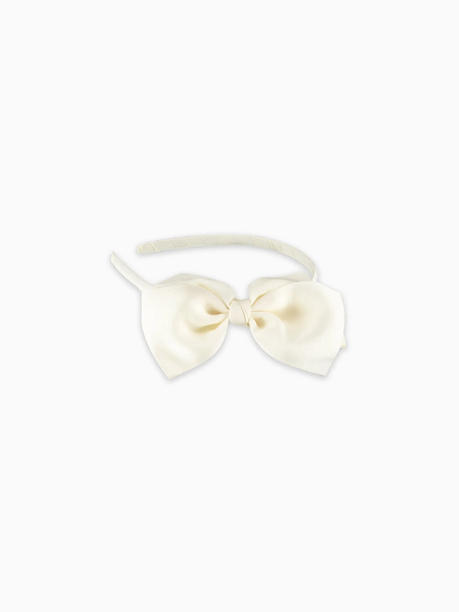 Off White Big Bow Girl Headband