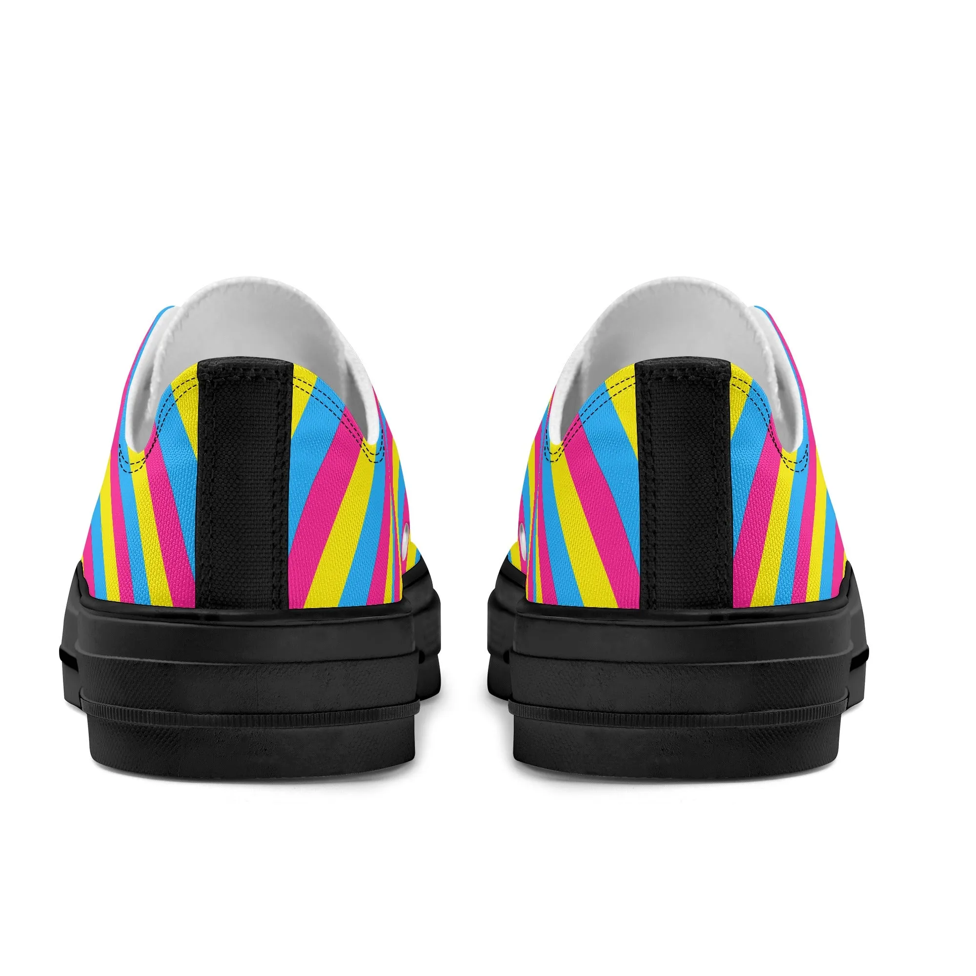 Pansexual Pride Collection - Womens Classic Low Top Canvas Shoes for the LGBTQIA  community