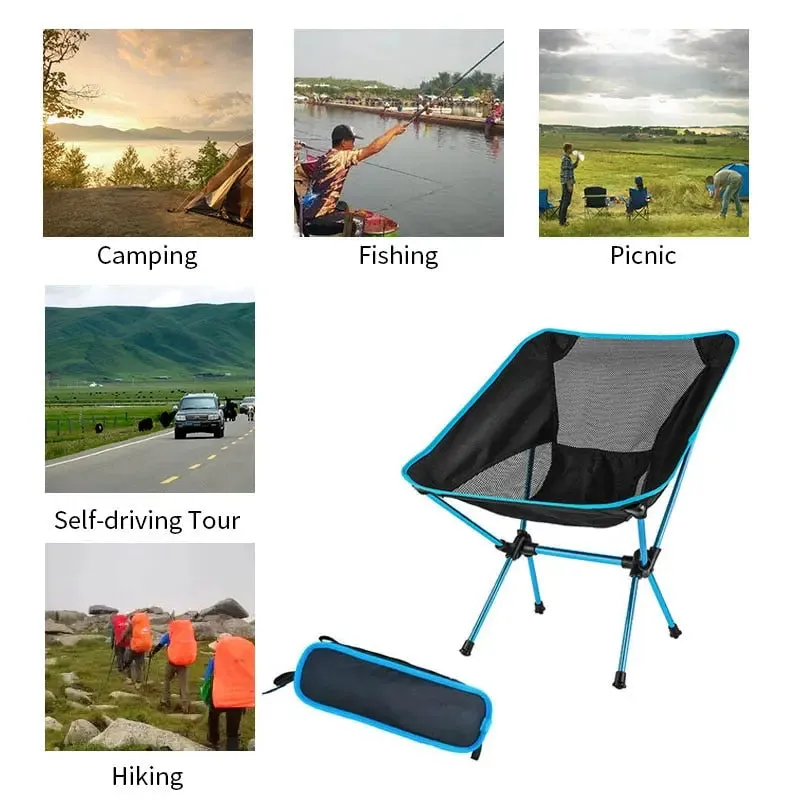 Portable Folding Beach Moon Chair  - Outdoor Camping Chairs