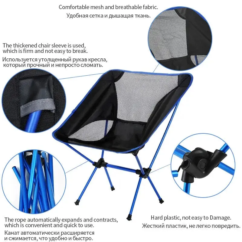 Portable Folding Beach Moon Chair  - Outdoor Camping Chairs