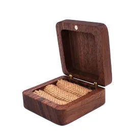 Portable Walnut Wood Jewelry Box