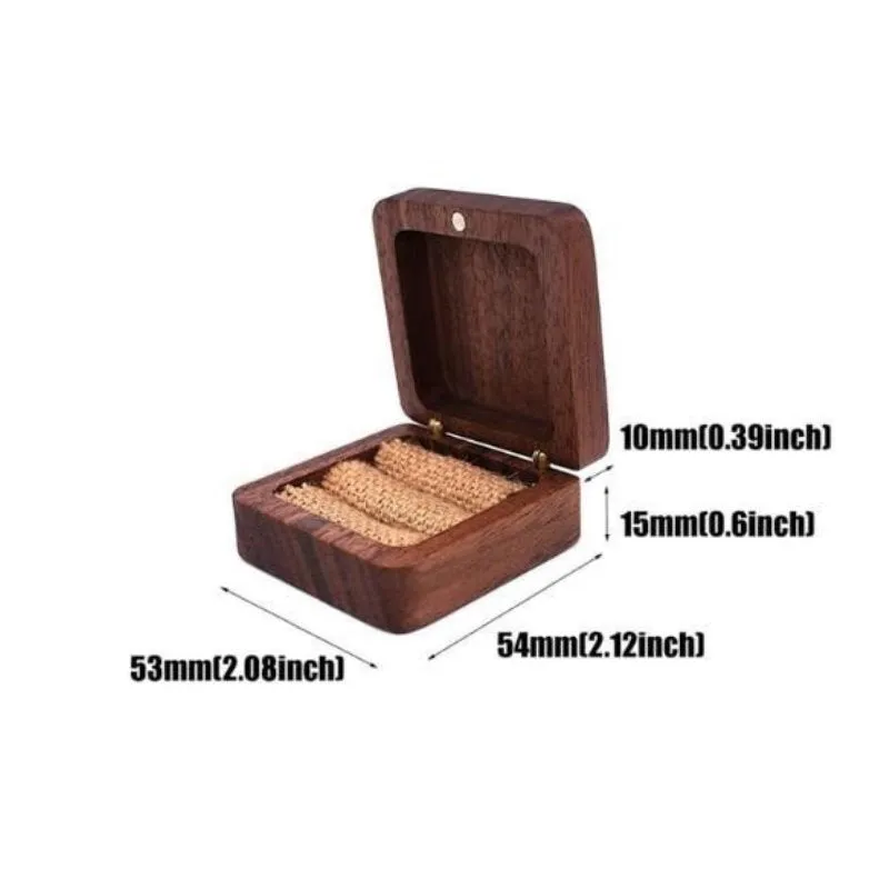 Portable Walnut Wood Jewelry Box